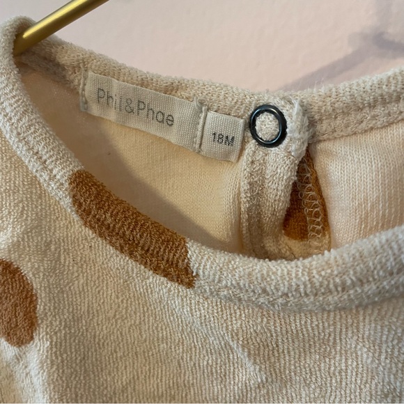 Phil & Phae Romper Onesie Bubble Terry Cloth Dots Size 18 months - Picture 2 of 7